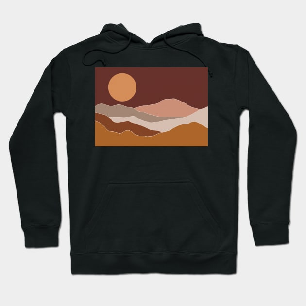 Modern Eathy Tones Mountains 11 Hoodie by gusstvaraonica